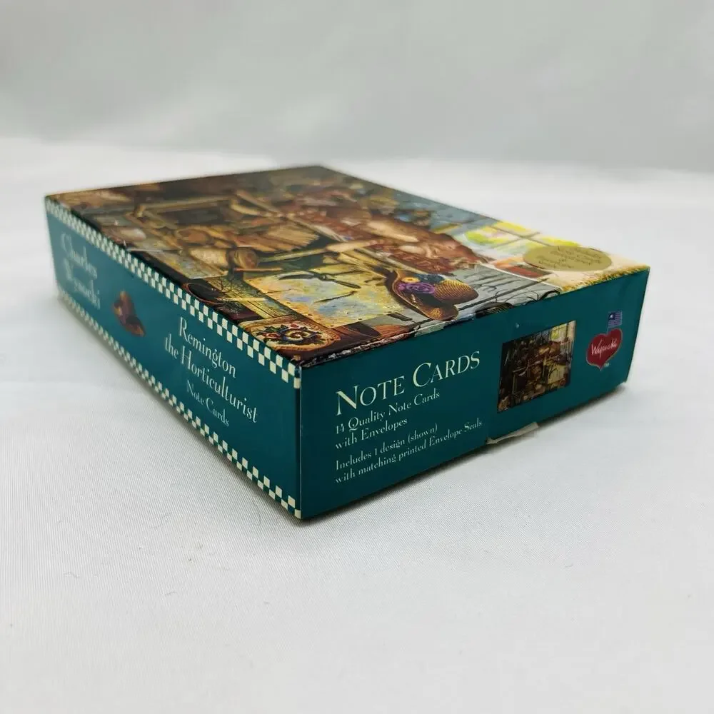 Charles Wysocki Remington the Horticulturist Note Cards Envelopes Whimsy Garden